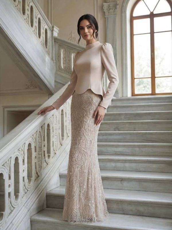 FIORA DRESS - ROSE POUDRE